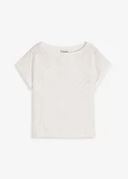 Maglia con ricami traforati, bonprix