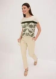 Maglia oversize con applicazione di pizzo sullo scollo, bonprix