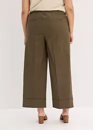 Pantaloni con pinces in cotone elasticizzato, bonprix