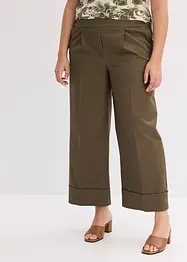 Pantaloni con pinces in cotone elasticizzato, bonprix