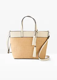 Borsa shopper in simil paglia, bonprix