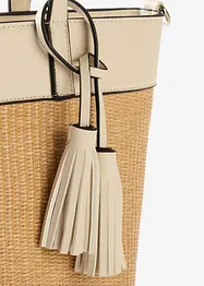Borsa shopper in simil paglia, bonprix
