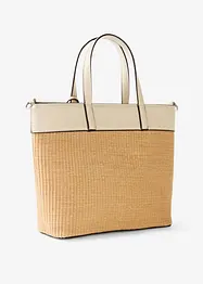 Borsa shopper in simil paglia, bonprix