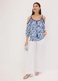 Maglia con pizzo in misto viscosa morbido, bonprix