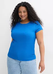 T-shirt in crêpe strutturato, bonprix