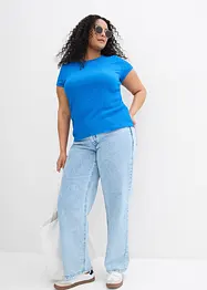 T-shirt in crêpe strutturato, bonprix