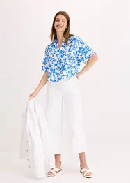 Pantaloni culotte in misto cotone elasticizzato, bonprix