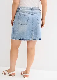 Gonna di jeans low stretch, vita media, bonprix