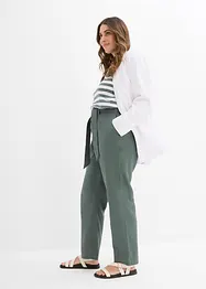 Pantaloni in misto lino e viscosa leggero, bonprix