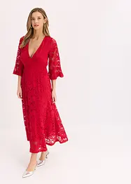 Abito in pizzo con volant, bonprix