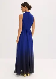 Abito di chiffon con colletto e inserto in vita, bonprix