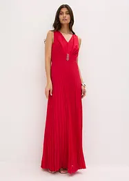 Abito in chiffon con gonna plissettata e fibbia, bonprix