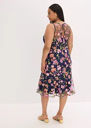 Abito midi con ricamo floreale, bonprix