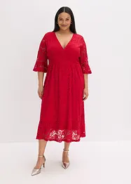 Abito in pizzo con volant, bonprix