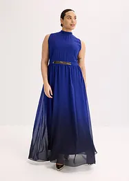 Abito di chiffon con colletto e inserto in vita, bonprix