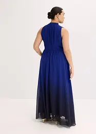 Abito di chiffon con colletto e inserto in vita, bonprix