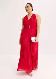 Abito in chiffon con gonna plissettata e fibbia, bonprix