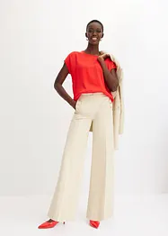 Maglia con inserto in satin, bonprix