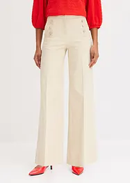 Pantaloni in twill con bottoni decorativi, bonprix