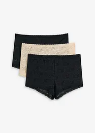 Boxer aderenti da donna in pizzo (pacco da 3), bonprix