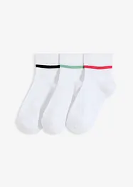 Calzini corti da tennis con cotone biologico e soletta in spugna (pacco da 3), bonprix