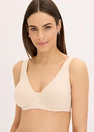 Reggiseno t-shirt non imbottito con ferretto e cotone biologico (pacco da 2), bonprix
