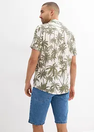 Camicia a maniche corte in viscosa, slim fit, bonprix