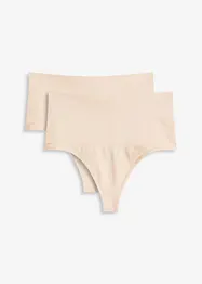 Perizoma senza cuciture con effetto modellante medio (pacco da 2), bonprix