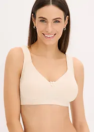 Reggiseno t-shirt non imbottito senza ferretto con cotone biologico (pacco da 2), bonprix
