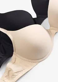 Reggiseno push-up con ferretto e cotone (pacco da 2), bonprix