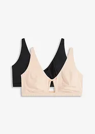 Bralette in cotone (pacco da 2), bonprix