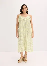 Abito midi con ruches, bonprix