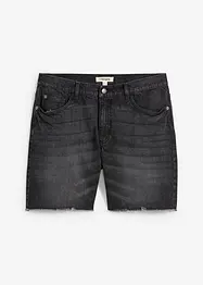 Bermuda elasticizzati in jeans con orli aperti, relaxed fit, bonprix