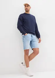 Bermuda in jeans con orli aperti, relaxed fit, bonprix