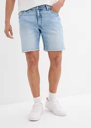 Bermuda in jeans con orli aperti, relaxed fit, bonprix