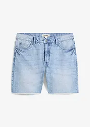 Bermuda in jeans con orli aperti, relaxed fit, bonprix