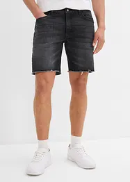 Bermuda elasticizzati in jeans con orli aperti, relaxed fit, bonprix