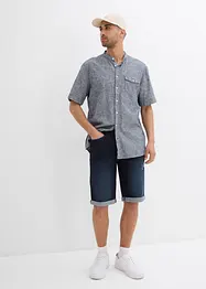 Bermuda elasticizzati in jeans con fondo risvoltato, regular fit, bonprix