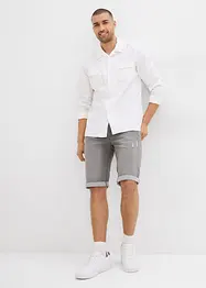 Bermuda elasticizzati in jeans con fondo risvoltato, regular fit, bonprix