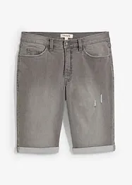 Bermuda elasticizzati in jeans con fondo risvoltato, regular fit, bonprix