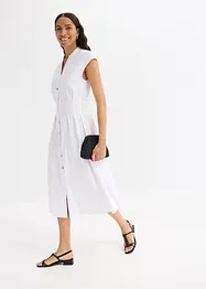 Abito midi in misto lino leggero, bonprix