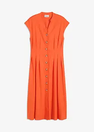 Abito midi in misto lino leggero, bonprix
