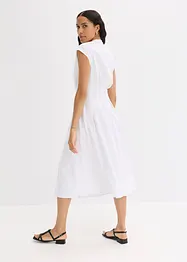 Abito midi in misto lino leggero, bonprix