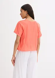 Blusa a maniche corte in misto viscosa morbido, bonprix