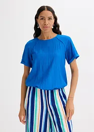 Blusa a maniche corte in misto viscosa morbido, bonprix