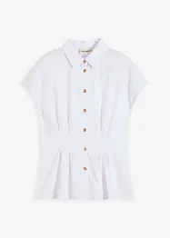Blusa a maniche corte in misto lino fresco e leggero, bonprix