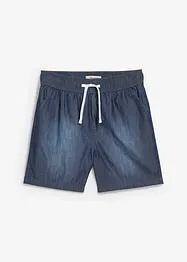Pantaloncini di jeans con cinta elastica in cotone biologico, regular fit, bonprix