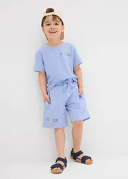T-shirt in piquet e pantaloni corti (set 2 pezzi) in cotone biologico, bonprix