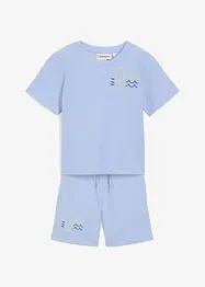 T-shirt in piquet e pantaloni corti (set 2 pezzi) in cotone biologico, bonprix