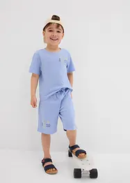T-shirt in piquet e pantaloni corti (set 2 pezzi) in cotone biologico, bonprix